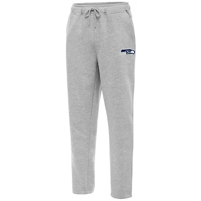 Men's Antigua Heather Gray Seattle Seahawks Victory Sweatpants
