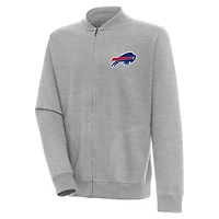 Men's Antigua  Heather Gray Buffalo Bills Victory Full-Zip Jacket