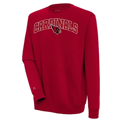 Men's Antigua Cardinal Arizona Cardinals Victory Chenille Pullover Sweatshirt