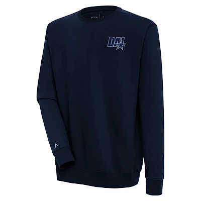 Men's Antigua  Navy Dallas Cowboys Victory Pullover Sweatshirt