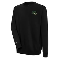 Men's Antigua  Black Green Bay Packers Victory Pullover Sweatshirt
