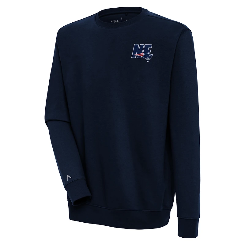 Men's Antigua  Navy New England Patriots Victory Pullover Sweatshirt