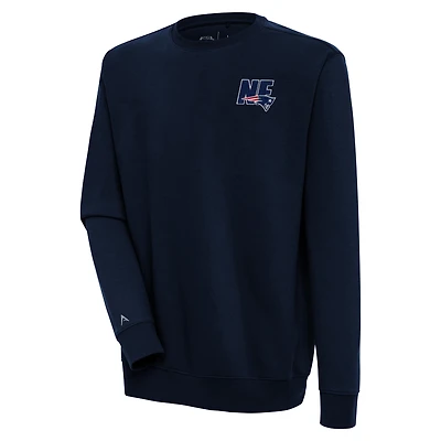 Men's Antigua  Navy New England Patriots Victory Pullover Sweatshirt