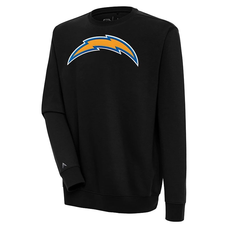 Men's Antigua  Black Los Angeles Chargers Victory Pullover Sweatshirt