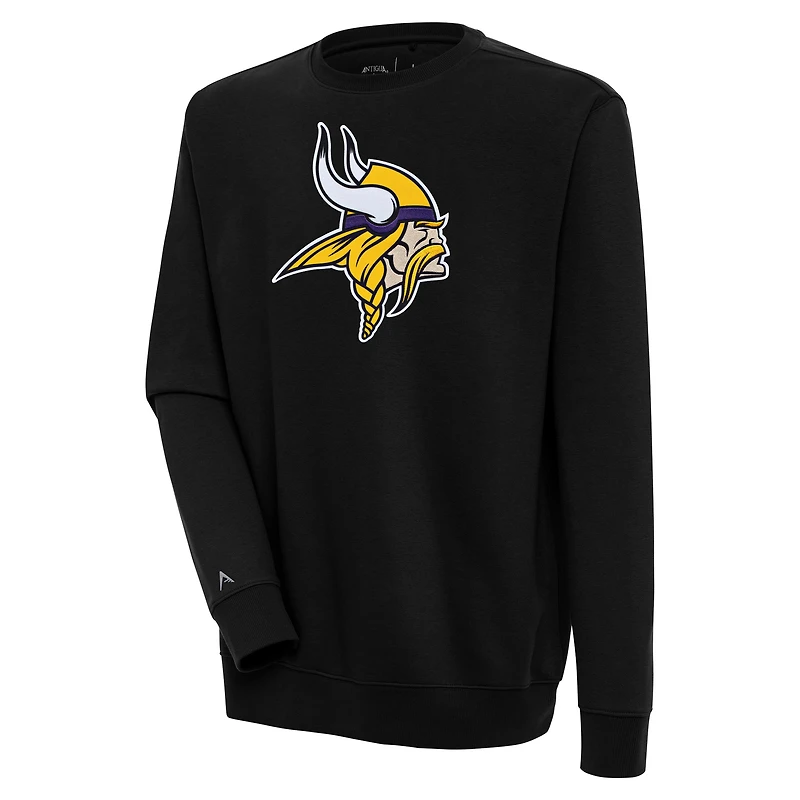 Men's Antigua Black Minnesota Vikings Victory Pullover Sweatshirt