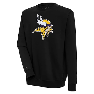 Men's Antigua Black Minnesota Vikings Victory Pullover Sweatshirt