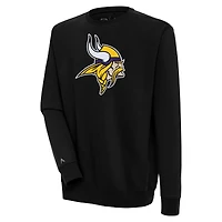 Men's Antigua  Black Minnesota Vikings Victory Pullover Sweatshirt