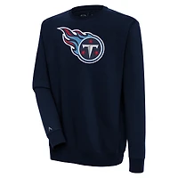 Men's Antigua  Navy Tennessee Titans Victory Pullover Sweatshirt