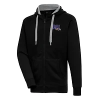 Men's Antigua  Black Baltimore Ravens Victory Full-Zip Hoodie