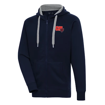 Men's Antigua Navy Chicago Bears Victory Full-Zip Hoodie