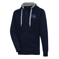 Men's Antigua  Navy Dallas Cowboys Victory Full-Zip Hoodie