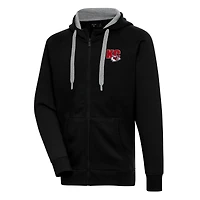 Men's Antigua  Black Kansas City Chiefs Victory Full-Zip Hoodie