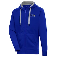 Men's Antigua  Royal Los Angeles Rams Victory Full-Zip Hoodie