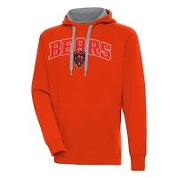 Men's Antigua  Orange Chicago Bears Victory Pullover Hoodie