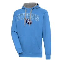 Men's Antigua  Light Blue Tennessee Titans Victory Pullover Hoodie