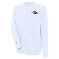 Men's Antigua  White Baltimore Ravens Victory Pullover Sweatshirt