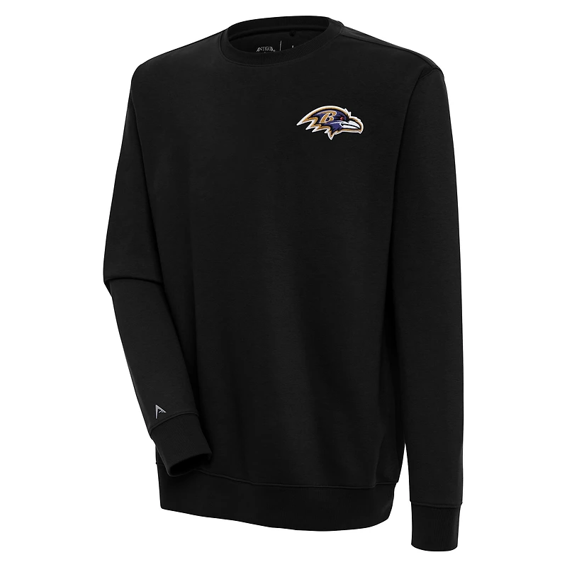 Men's Antigua Black Baltimore Ravens Victory Pullover Sweatshirt