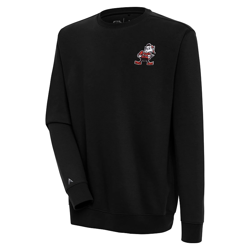 Men's Antigua  Black Cleveland Browns Victory Pullover Sweatshirt
