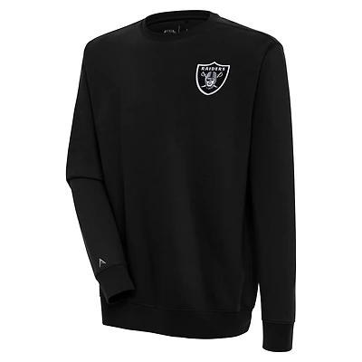 Men's Antigua Black Las Vegas Raiders Victory Pullover Sweatshirt