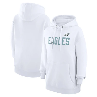 Women's G-III 4Her by Carl Banks  White Philadelphia Eagles Dot Print Pullover Hoodie