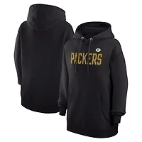 Women's G-III 4Her by Carl Banks  Black Green Bay Packers Dot Print Pullover Hoodie
