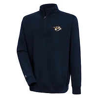 Men's Antigua  Navy Nashville Predators Victory Quarter-Zip Pullover Top