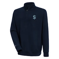 Men's Antigua  Navy Seattle Kraken Victory Quarter-Zip Pullover Top