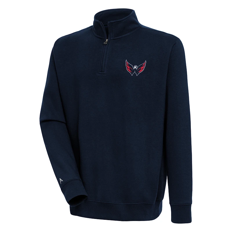 Men's Antigua Navy Washington Capitals Victory Quarter-Zip Pullover Top