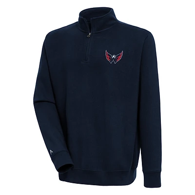 Men's Antigua Navy Washington Capitals Victory Quarter-Zip Pullover Top