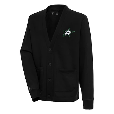 Men's Antigua  Black Dallas Stars Victory Cardigan
