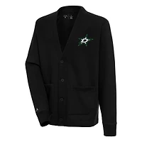 Men's Antigua  Black Dallas Stars Victory Cardigan
