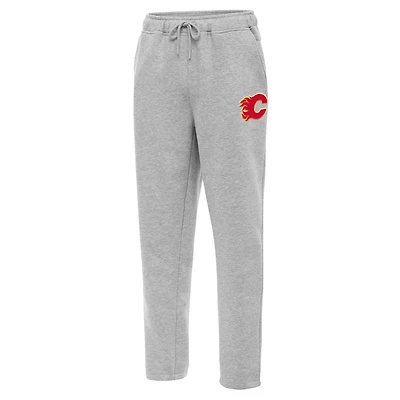 Men's Antigua  Heather Gray Calgary Flames Victory Sweatpants