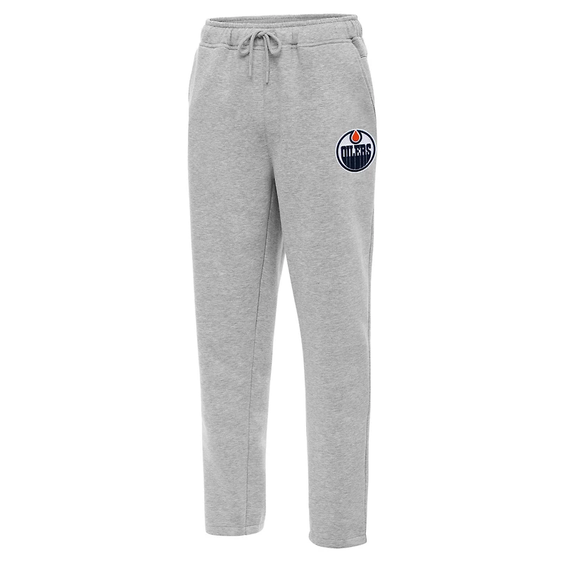 Men's Antigua  Heather Gray Edmonton Oilers Victory Sweatpants