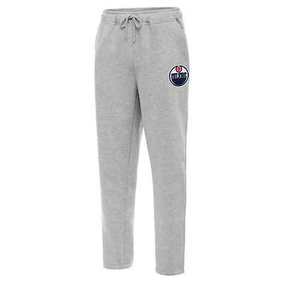 Men's Antigua  Heather Gray Edmonton Oilers Victory Sweatpants
