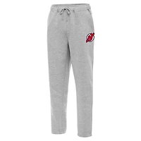 Men's Antigua  Heather Gray New Jersey Devils Victory Sweatpants