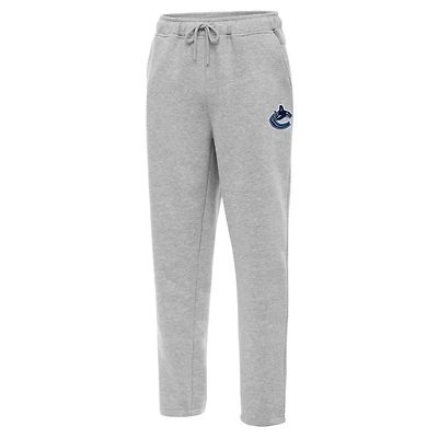 Men's Antigua  Heather Gray Vancouver Canucks Victory Sweatpants