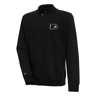 Men's Antigua  Black Philadelphia Flyers Victory Full-Zip Jacket