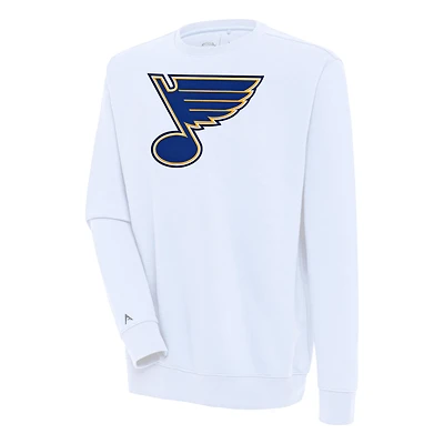 Men's Antigua  White St. Louis Blues Victory Pullover Sweatshirt