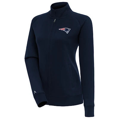 Women's Antigua  Navy New England Patriots Victory Full-Zip Jacket