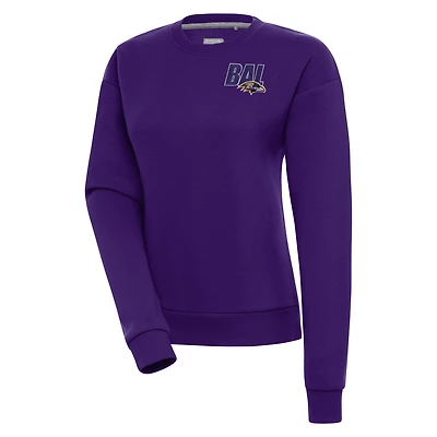 Women's Antigua  Purple Baltimore Ravens Victory Pullover Sweatshirt