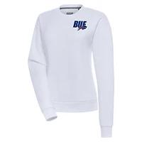 Women's Antigua  White Buffalo Bills Victory Pullover Sweatshirt