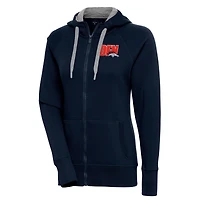 Women's Antigua  Navy Denver Broncos Victory Full-Zip Hoodie