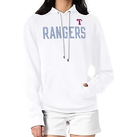 Women's G-III 4Her by Carl Banks  White Texas Rangers Dot Print Pullover Hoodie