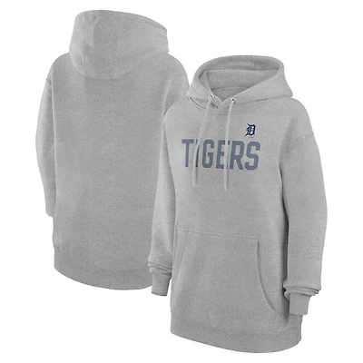 Women's G-III 4Her by Carl Banks  Gray Detroit Tigers Dot Print Pullover Hoodie