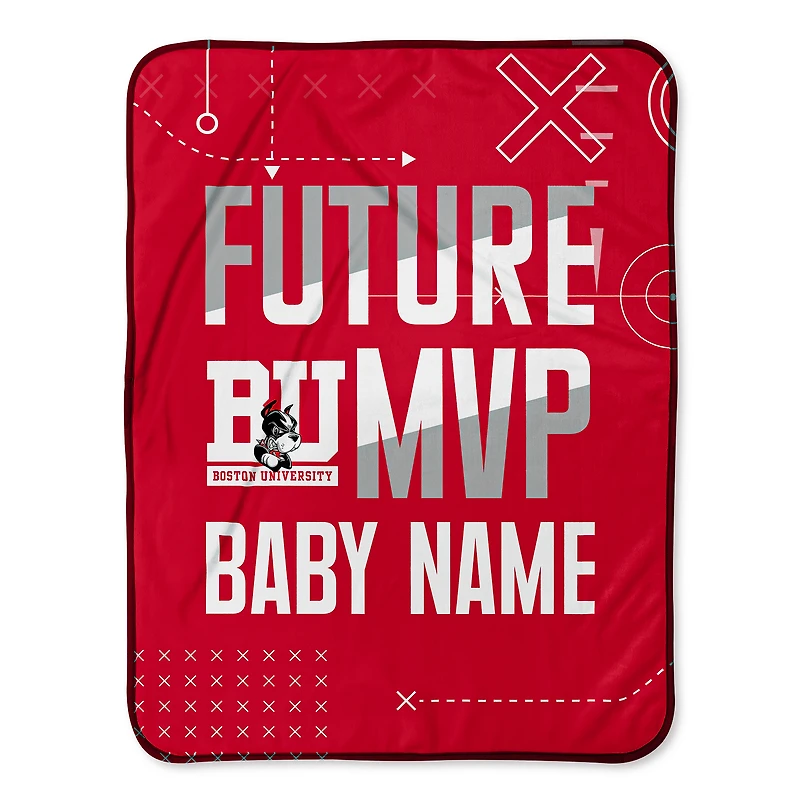 Chad & Jake Boston University 30" x 40" Personalized Baby Blanket
