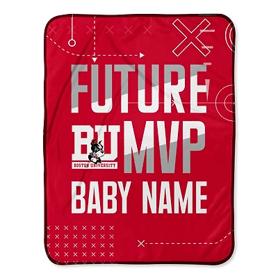 Chad & Jake Boston University 30" x 40" Personalized Baby Blanket