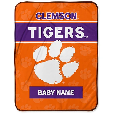 Chad & Jake Clemson Tigers 30" x 40" Personalized Baby Blanket