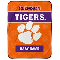 Chad & Jake Clemson Tigers 30" x 40" Personalized Baby Blanket