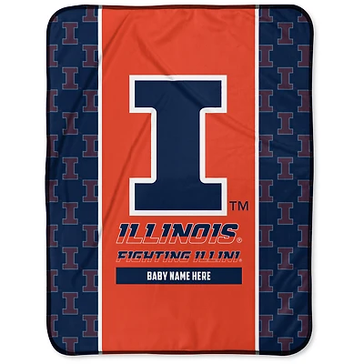 Chad & Jake Illinois Fighting Illini 30" x 40" Personalized Baby Blanket