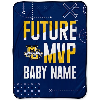 Chad & Jake Marquette Golden Eagles 30" x 40" Personalized Baby Blanket